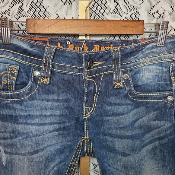 Rock Revival Christina Boot Cut Low-Rise Y2K Jeans 26 - Picture 2 of 16